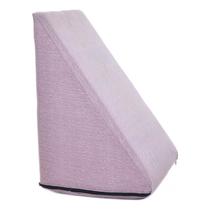 Travesseiro Almofada Tringalular Encosto Apoio Costa Leitura Com Capa Rosa Claro