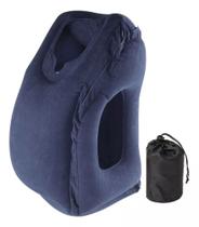 Travesseiro Almofada Viagem Inflável Dobrável Portátil Avião