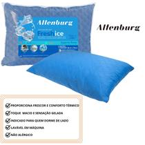 Travesseiro Altenbur Fresh Ice Azul - Toque Macio - Sensação Gelada - Lavável em Máquina