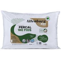 Travesseiro Altenburg 180 Fios Suporte Médio Antialérgico Tecido Percal Branco - 100% Algodão - 50 x 70 cm