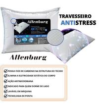 Travesseiro Altenburg Antistress Tech 50x70 - Confortável - Ação Antimicrobiana Com Fios de Carbono Elimina a eletricidade estática do corpo - Duoflex