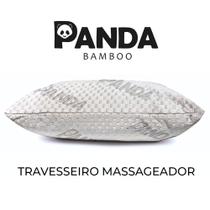 Travesseiro Alto Macio Massageador Panda Fibra Soft Tecido Respirável Anti Alérgico Antiácaro