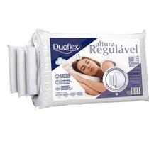 Travesseiro Altura Regulável Extra Alto 20cm Suporte Firme Cor Branco Duoflex
