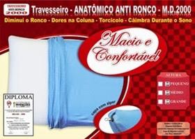 Travesseiro Anatômico Anti Ronco M.D. 2000 - Grande (14cm de altura) - MD 2000