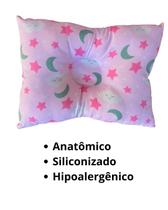 Travesseiro Anatômico Bebê para Berço e Carrinho Céu 27x22cm Rosa Bebê Travesseiro Anatômico Bebê para Berço e Carrinho Céu 27x22cm Rosa Bebê
