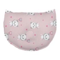 Travesseiro anatômico dupla face bublim panda rosa para bebês Travesseiro anatômico dupla face bublim panda rosa para bebês