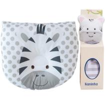 Travesseiro Anatômico + Naninha para Bebê Zebrinha Travesseiro Anatômico + Naninha para Bebê Zebrinha