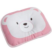 Travesseiro Anatômico Para Bebe Recém-Nascido Urso Rosa Buba