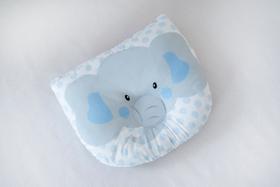 Travesseiro Anatômico Para Bebes De Bichinhos Elefante Azul - MarcoTex