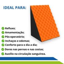 Travesseiro Anatômico Pós-Cirúrgico Encosto Triangular Amamentação Acamado Idoso Casca de Ovo UN Longevitech