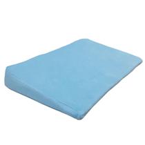 Travesseiro Anti Refluxo Bebe Rampa Inclinação para Berço Azul Fronha Removível - Dardara