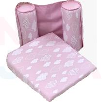 Travesseiro Anti-refluxo De Carrinho+rolinho Segura Bebe Rosa Travesseiro Anti-refluxo De Carrinho+rolinho Segura Bebe Rosa