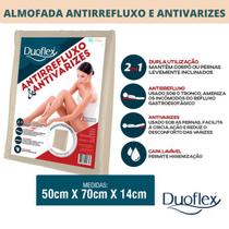 Travesseiro Antirrefluxo e Antivarizes Duoflex - Mantém o corpo e pernas levemente inclinados - Peça única sem emenda , não se separa ao dormir
