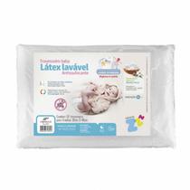Travesseiro Antissufocante Látex Sintético Lavável Baby