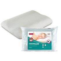 Travesseiro Apoio Cervical Anatômico Orthocrin Viscopillow Viscoelástico 48x68x15 Espuma Certificada