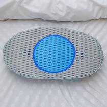 Travesseiro Apoio Lombar Curva Almofada Ortopedica Para Costas Azul Travesseiro Apoio Lombar Curva Almofada Ortopedica Para Costas Azul