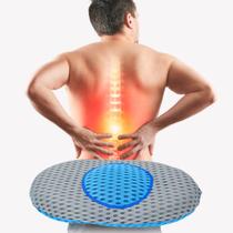 Travesseiro Apoio Lombar Curva Almofada Ortopedica Para Costas Azul Travesseiro Apoio Lombar Curva Almofada Ortopedica Para Costas Azul