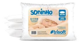 Travesseiro Baby Soninho 100% Algodão 30x40cm Hipoalergênico - Trisoft