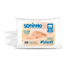 Travesseiro Baby Soninho 30x40cm Hipoalergênico - 100% Algodão