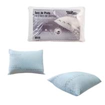 Travesseiro Bambu Fibra Antialergico Antifungo Macio Alto 50 cm x 70 cm Fofinho Confortavel