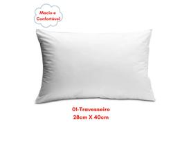 Travesseiro bebê infantil 28cmx40cm liso - branco berço Travesseiro bebê infantil 28cmx40cm liso - branco berço