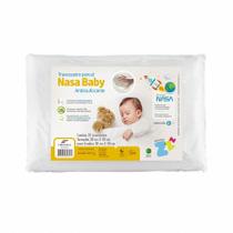 Travesseiro Bebê Nasa Antissufocante Fibrasca Antiácaro Percal Baby 30cm x 40cm Branco