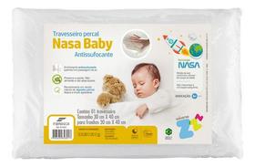 Travesseiro Bebê NASA Infantil Kids Antiácaros Espuma Viscoelástica Fibrasca Branco