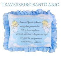 Travesseiro Bebê Oração do Santo Anjo do Senhor Infantil Macio e Confortável
