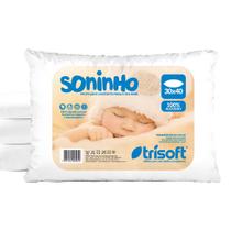 Travesseiro Bebe Recem Nascido Para Bebê Conforto 1 ano Menina Menino Antialérgico Alto - 40x30 Trisoft