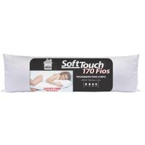 Travesseiro Body Pillow Microfibra Branco 40x1,30m Xuxão 100% Fibra Siliconada Cazza