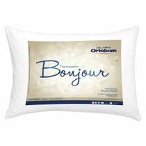 Travesseiro Bonjour Ortobom - Kit com 1 Unidade Padrão 70x50 Fibra Siliconizada - Barros Baby Store