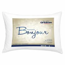 Travesseiro Bonjour Ortobom - Kit com 1 Unidade Padrão 70x50 Fibra Siliconizada - Beca Baby