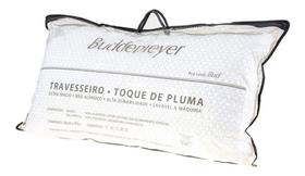 Travesseiro Buddemeyer Toque de Pluma Branco Avulso com Acabamento Especial 50x90cm