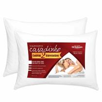 Travesseiro Casadinho 2 pçs Fibra Siliconizada 70x50 Ortobom