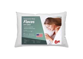 Travesseiro Castor Sleep Flocos Em Látex 40x60x14cm