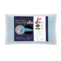 Travesseiro Castor Viscoelástico Fresh Comfort Gel Bambu D24 Soft Hot e Cold Branco 45x65x13