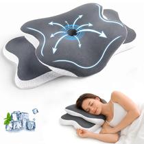 Travesseiro Cervical CloudNook de Espuma Viscoelástica com Efeito Refrescante Travesseiro Cervical CloudNook de Espuma Viscoelástica com Efeito Refrescante