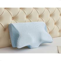 Travesseiro Cervical da Nasa Sonare Ice Frio Refrescante Antialérgico Suporte Pescoço Coluna Branco Travesseiro Cervical da Nasa Sonare Ice Frio Refrescante Antialérgico Suporte Pescoço Coluna Branco