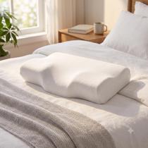 Travesseiro Cervical Nasa Ortopédico Viscoelástico Hipoalergênico Toque Macio com Firmeza para Alívio de Dor no Pescoço Dormir de Lado e Costas Travesseiro Cervical Nasa Ortopédico Viscoelástico Hipoalergênico Toque Macio com Firmeza para Alívio de Dor no Pescoço Dormir de Lado e Costas
