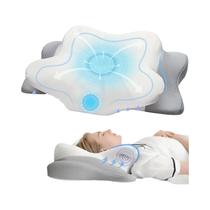 Travesseiro Cervical Ortopédico De Espuma Viscoelástica Sem Cheiro Para Dor No Pescoço E Ombros,