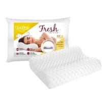 Travesseiro Cervical Ortopédico Duoflex Fresh em Espuma Aerada Branco 50x70 cm Suporte para Pescoço e Coluna