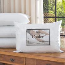 Travesseiro Confort 50cm x 70cm Perfil Alto Fibra de Silicone Olivia Enxovais - Branco