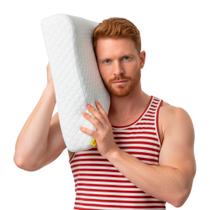 Travesseiro CONTOUR BREEZE - PLACA DE LÁTEX anatômico CAPA refrescante