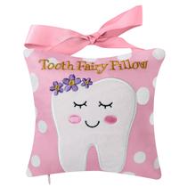 Travesseiro da Fada do Dente Xunboo 17x17cm Rosa Presente Infantil Travesseiro da Fada do Dente Xunboo 17x17cm Rosa Presente Infantil