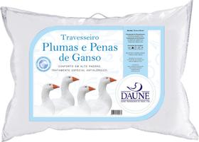 Travesseiro Daune 30%Penas e 70%Plumas de Ganso 100% Algodão.