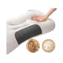 Travesseiro De Algodão Tricotado Para Adultos, Proteção Da Coluna Cervical, Auxílio Ao Sono Para