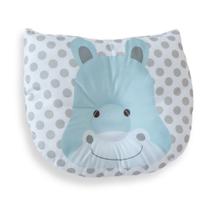 Travesseiro de Bebê Anatômico Hipopótamo Azul