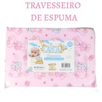 Travesseiro de Bebê Carícia Anti-Sufocamento com Espuma Super Macia Menina