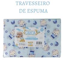 Travesseiro de Bebê Carícia Anti-Sufocamento com Espuma Super Macia Menino - LET BABY BOLSAS DE MATERNIDADE