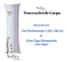 Travesseiro De Corpo 1,30m X 38cm 2 Peças - Boborleta - CASA BORDA